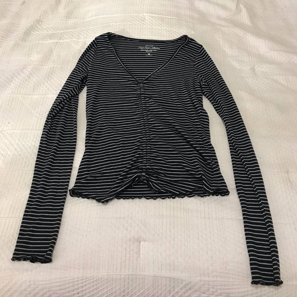 Hollister ribbed stripped long sleeve